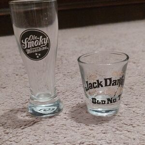 Ole Smoky Moonshine and Jack Daniel's Shot Glass Set